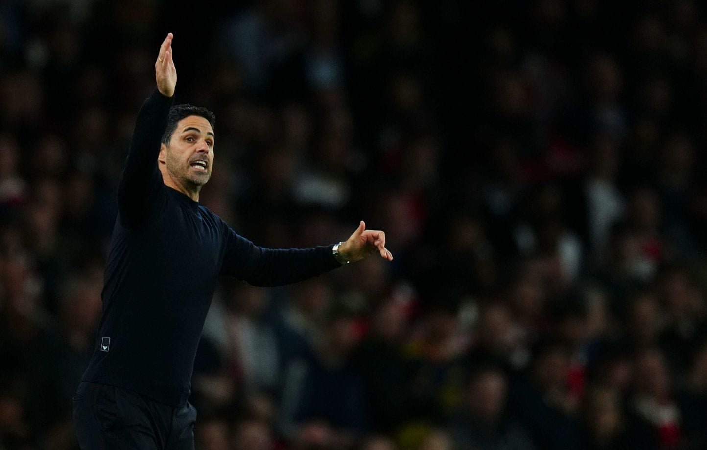 Mikel Arteta lors du match entre Arsenal et Lille en Ligue des champions.