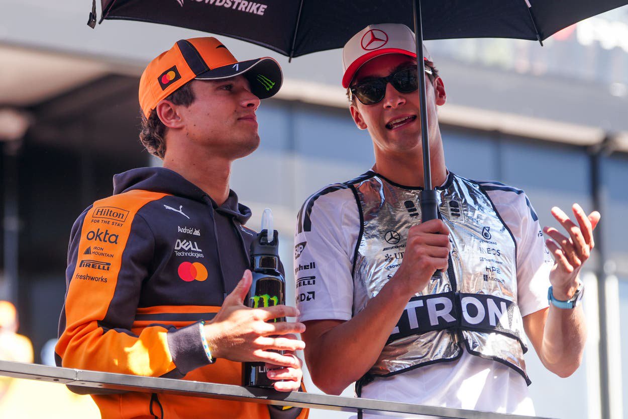 Lando Norris (left) put the onus on drivers to conquer their cars (David Davies/PA)