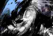 Hurricane Hilary off the coast of Mexico on August 18, 2023