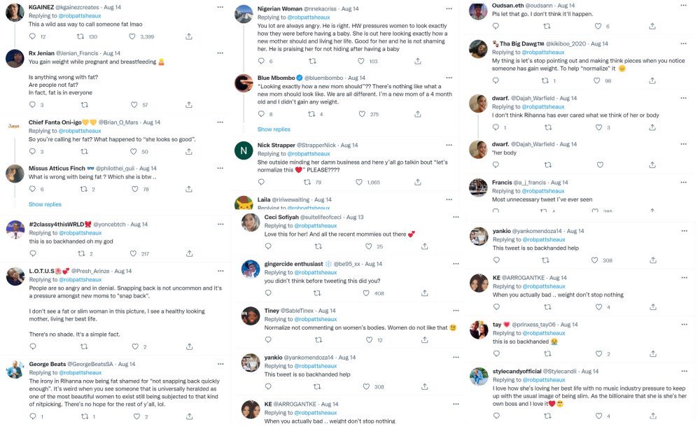 Rihanna body shamed on Twitter after fans see her post baby body