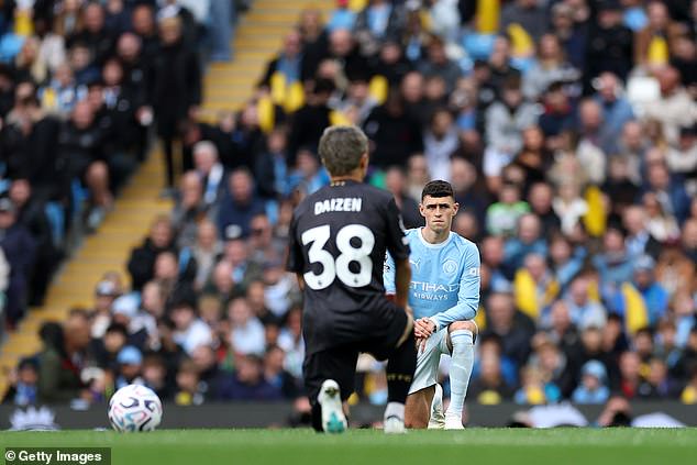 Guehi did not perform the gesture while his Man City team-mates took the knee on Saturday