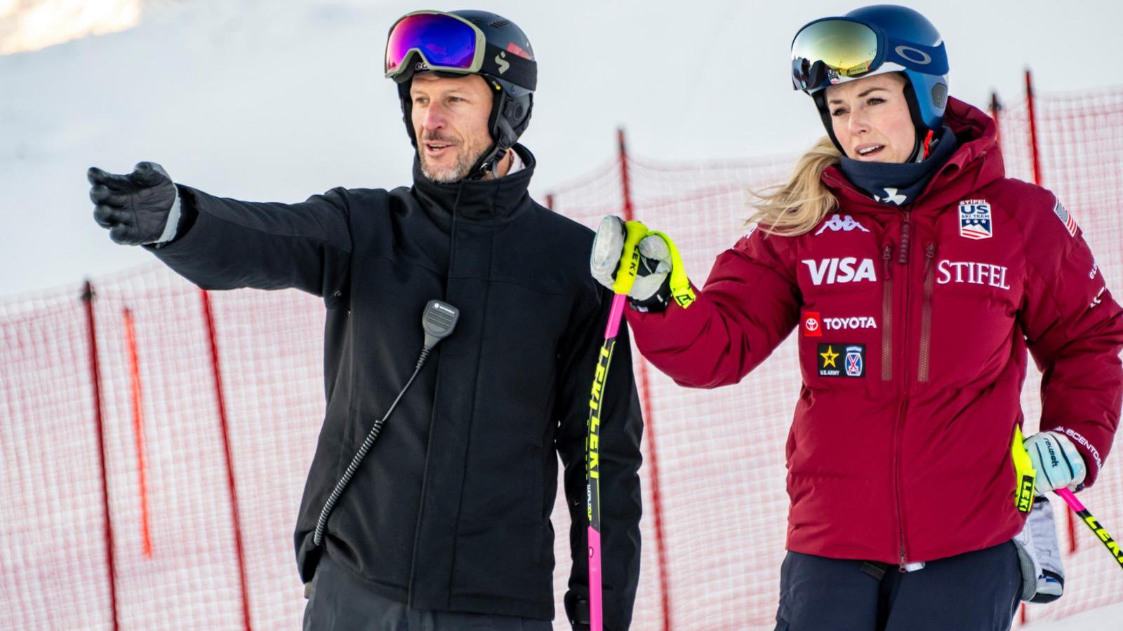 Aksel Lund Svindal beim Training mit Lindsey Vonn
