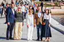 Image may contain Haakon Crown Prince of Norway Queen Sonja of Norway Mary Crown Princess of Denmark People and Person
