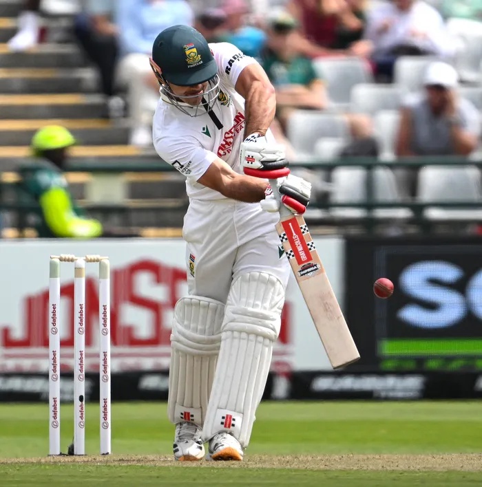 Proteas batter David Bedingham managed to a half-century against Australia before being caught on the boundary after attempting a pull shot.