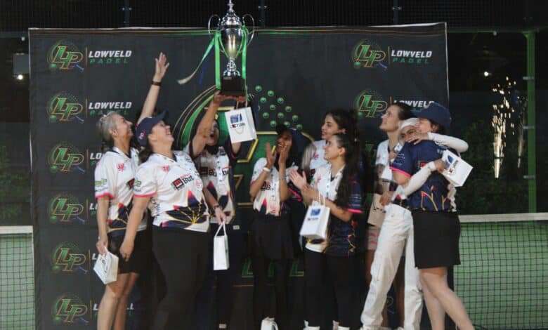 The Backhand Blossoms celebrating their victory. >Photos: Zané Botes