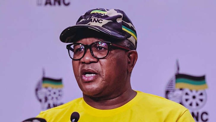 FILE: African National Congress (ANC) head of elections, Fikile Mbalula, briefs the media on 16 September 2021 on the party's plans for 2021 local government elections.