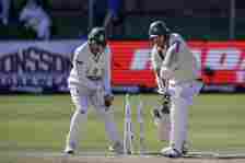 Australian nightwatchman Scott Boland is clean bowled by Wiaan Mulder on the final day at St George's Park.