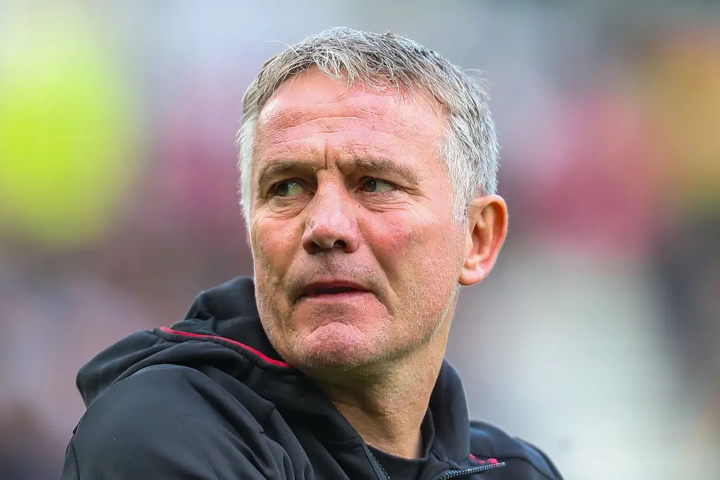 Wrexham manager Phil Parkinson during the Sky Bet Championship match at Pride Park Stadium, Derby.
