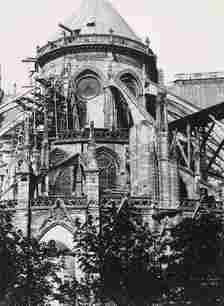 Chevet de Notre Dame de Paris en 1853