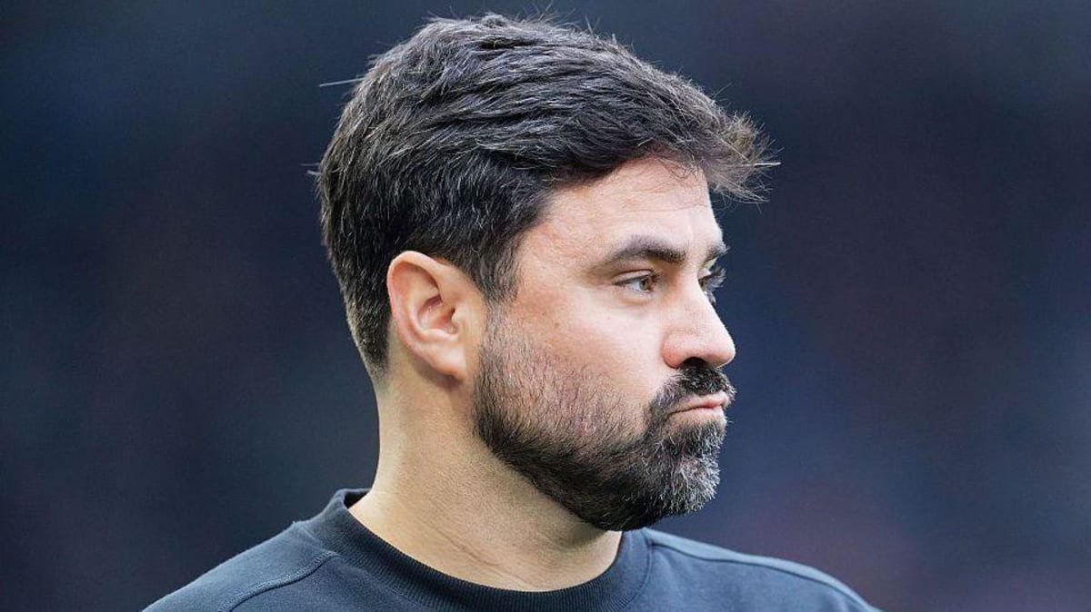 Swansea head coach Vitor Matos on the touchline 