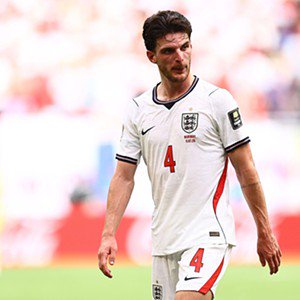 Declan Rice, médio do Arsenal campeão de Inglaterra e da seleção inglesa