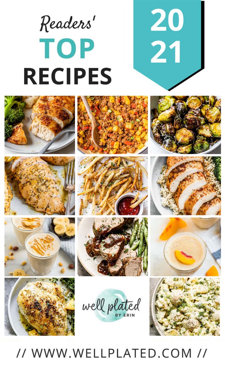 A collage of recipe images for 2021