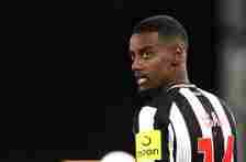 Alexander Isak of Newcastle United looks on during the Premier League match between Crystal Palace and Newcastle United at Selhurst Park on April 2...