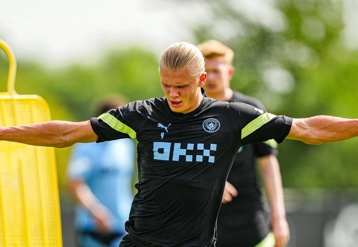 Erling Haaland joined Manchester City for the first time this week