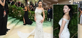 Charli XCX wore dress made from recycled T-shirts dating back to the 1950s, 1960s to the Met Gala