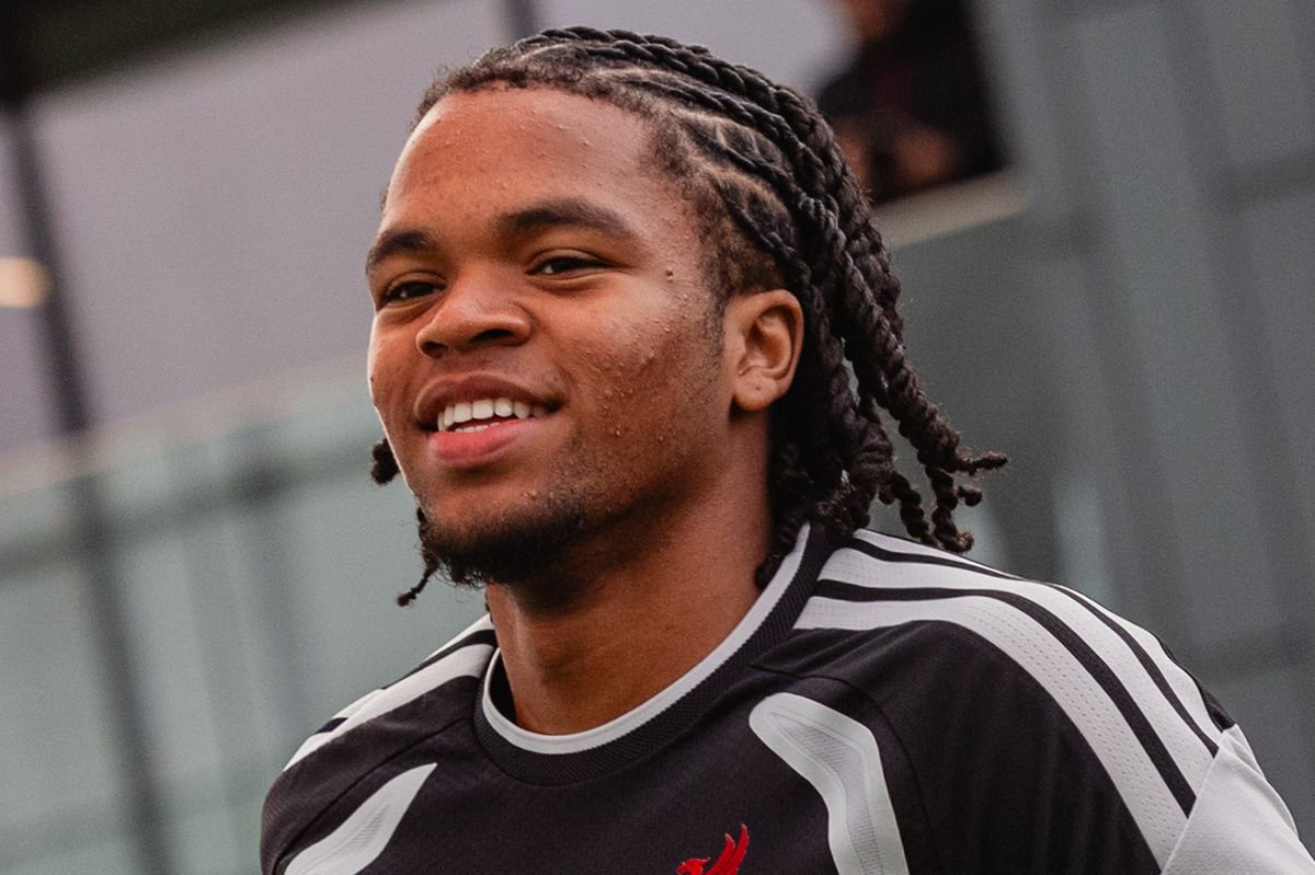 Rio Ngumoha of Liverpool during a training session at AXA Training Centre