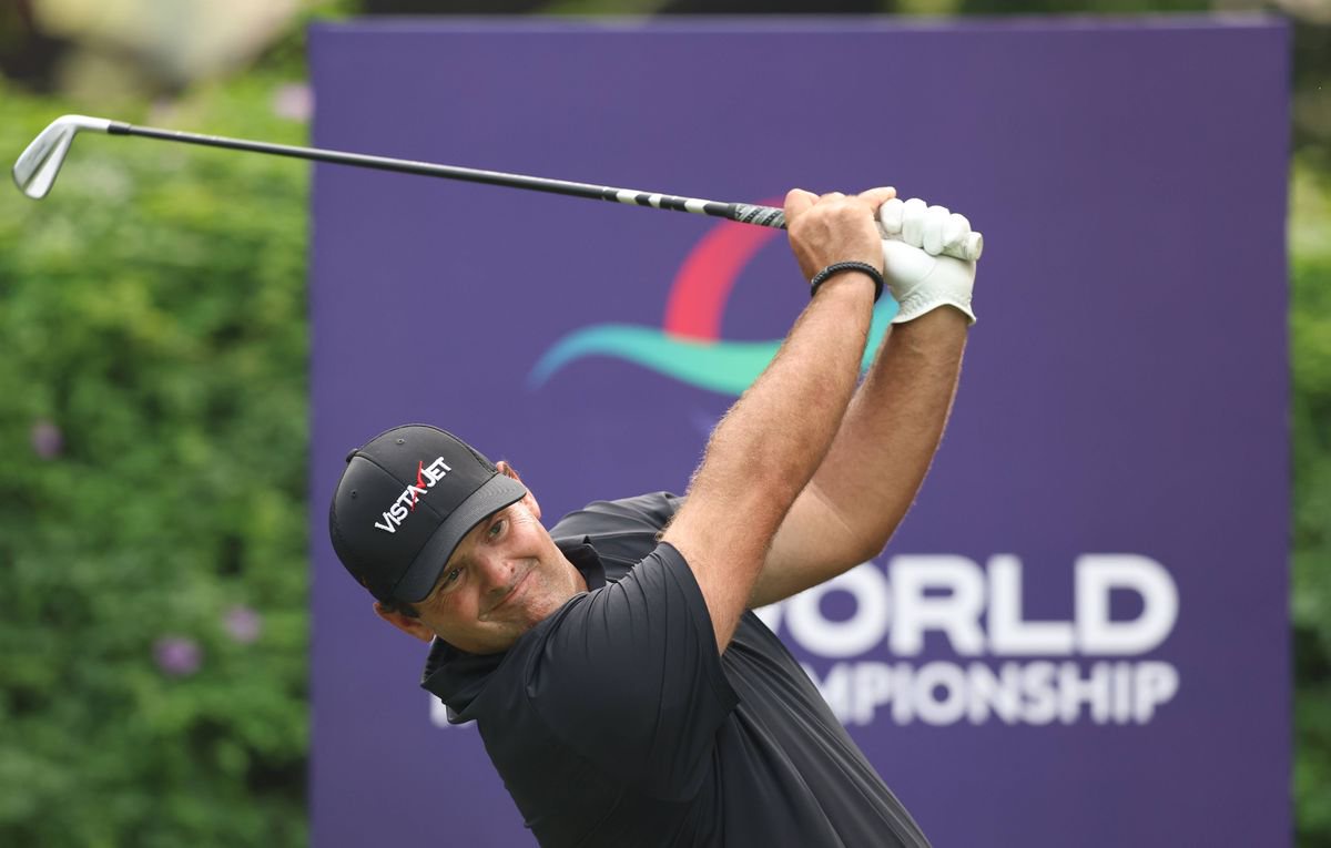 NEW DELHI, INDIA - OCTOBER 14: Patrick Reed of USA plays a shot during the Pro-Am prior to the DP World India Championship at Delhi Golf Club on October 14, 2026 in New Delhi, India. (Photo by Luke Walker/Getty images)