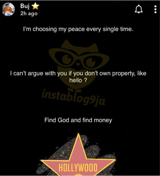 I can’t argue with you if you don’t own a property – Singer BNXN brags