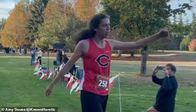 Logan Mihailoff, a junior, switched from the boys' competition to the girls' midseason