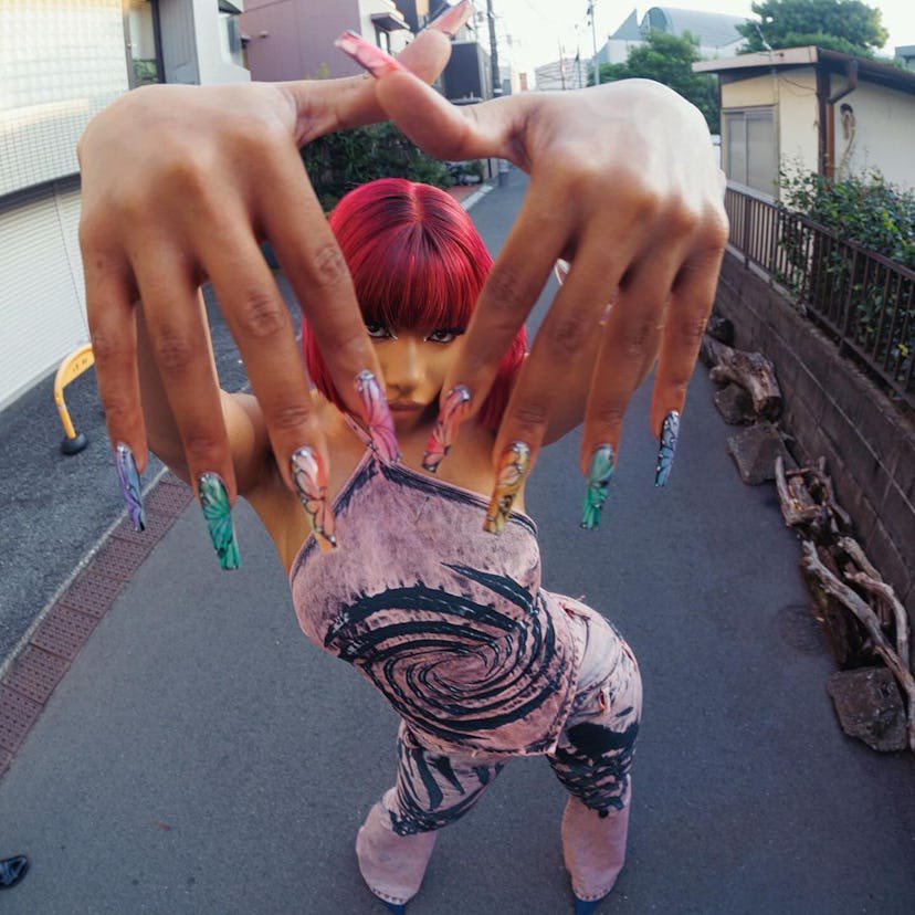 Megan Thee Stallion butterfly nails