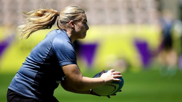 23 October 2026; Dorothy Wall during an Ireland Women's Rugby captain's run at Athlone Stadium in Cape Town, South Africa. Photo by Shaun Roy/Sportsfile