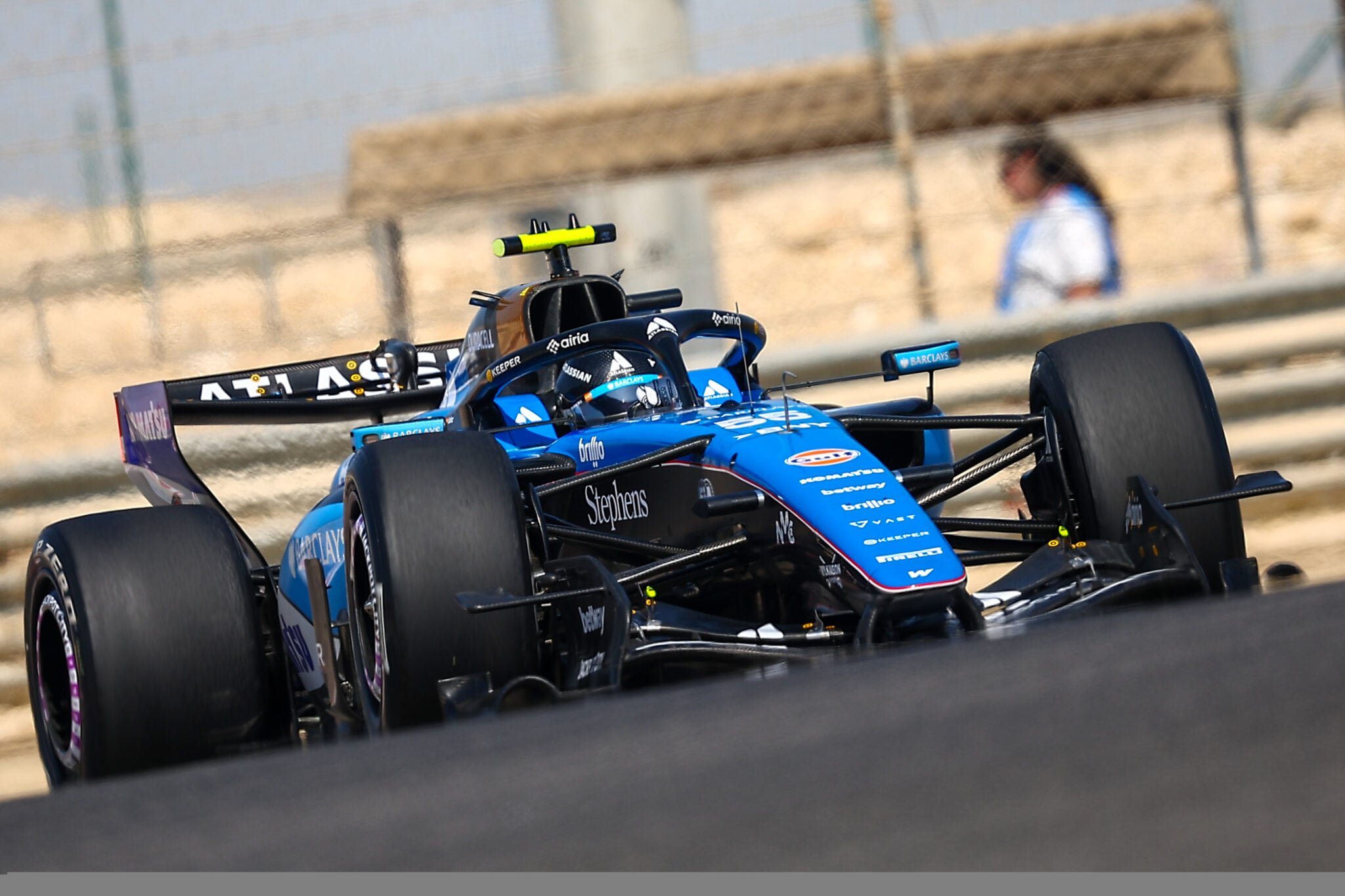 Carlos Sainz Jr. of Spain driving the (55) Atlassian Williams F1 Team FW48 Mercedes during the Formula 1 Aramco Pre-Season Testing 1 2026 on Februa...