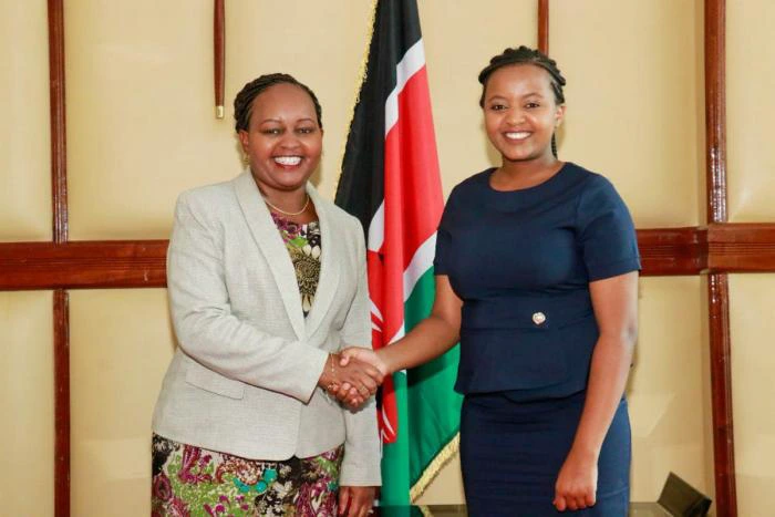 Governor Anne Waiguru and Ann Mvurya when they first met.