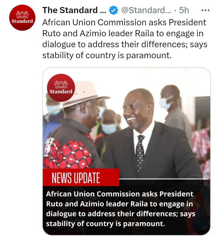 AU SENDS A MESSAGE TO RUTO AFTER INVASION OF KENYATTA’S PROPERTY K24 News