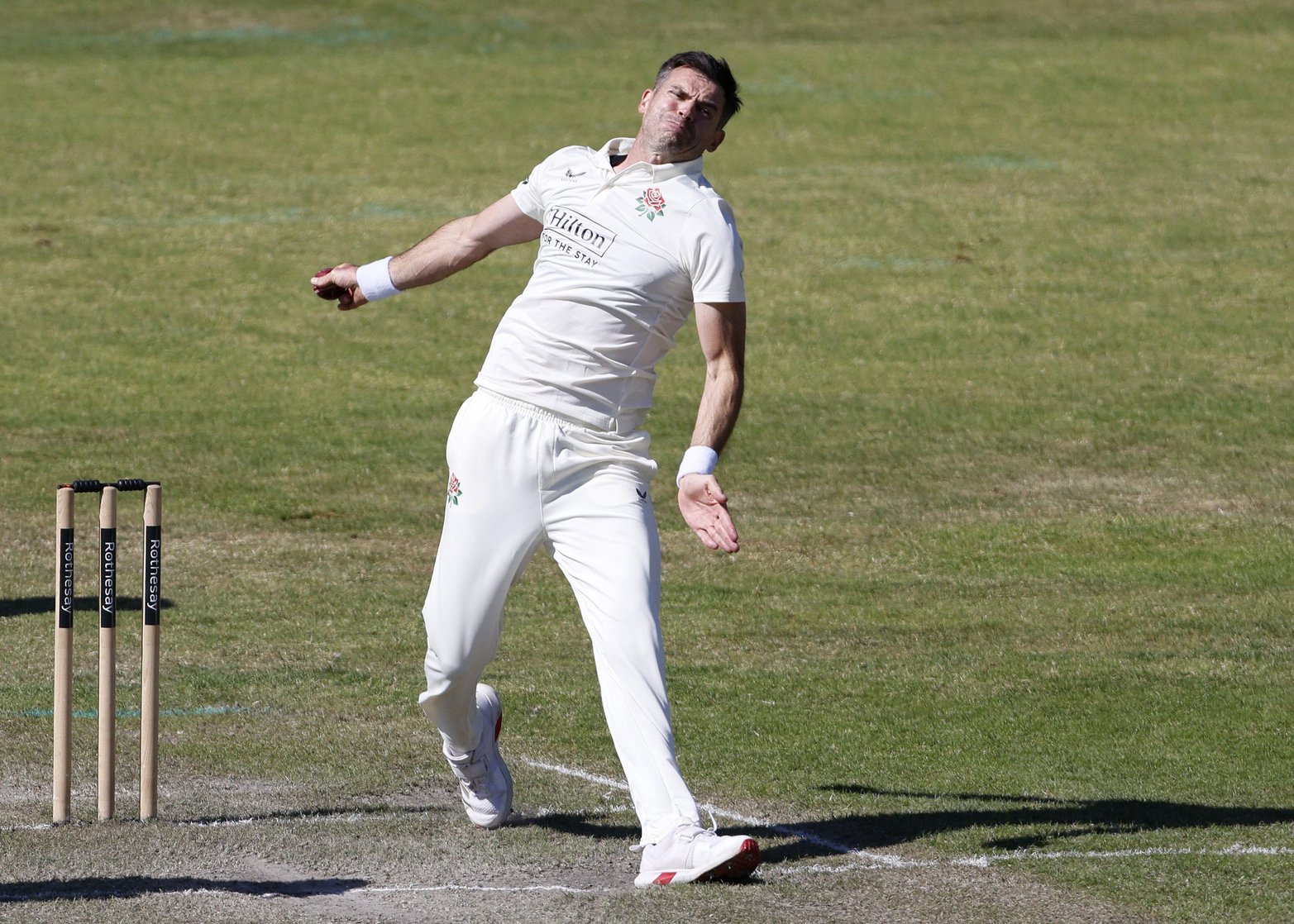 James Anderson appears to have bowled his last ball for Lancashire (Richard Sellers/PA)