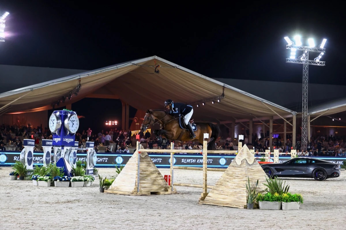 Saudi rider Abdulrahman Alrajhi competing in the Global Champions Tour (GCT) in a showjumping extravaganza at the foot of Egypt's majestic Pyramids of Giza  (Photo: Longines Global Champions Tour)