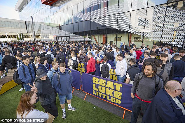 Amateur darts players from across the country queued for hours for the chance to be on TV