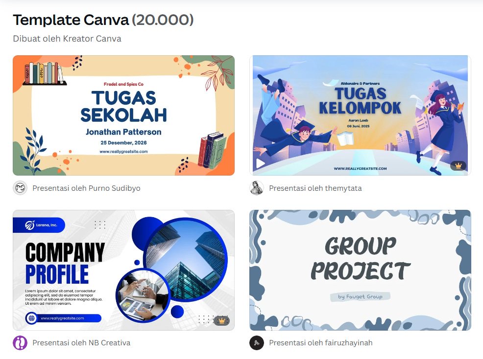 Template PPT, foto: Canva