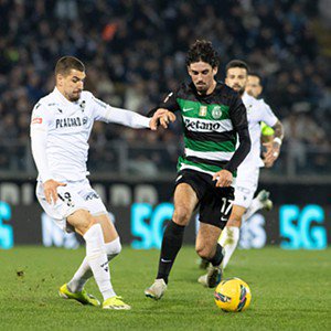 V. Guimarães 4-4 Sporting (2024/25). Ao segundo jogo de Rui Borges pelos leões, o primeiro empate, 4-4, no castelo, a 3 de janeiro de 2025. Os leões estiveram a ganhar por 1-0 e 3-1, a perder por 3-4 e seria Trincão a empatar aos 90+5' - Foto: IMAGO