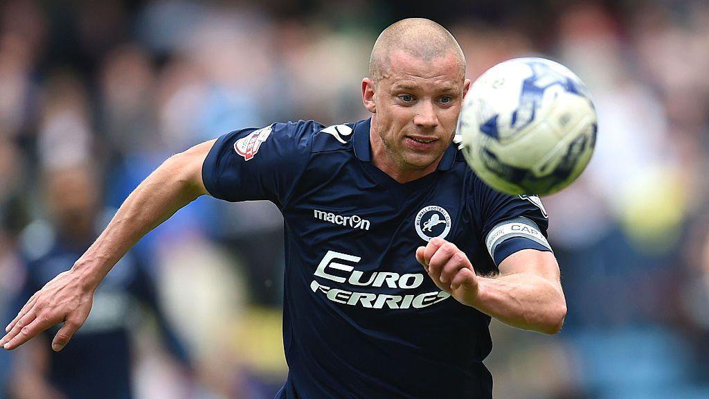 Alan Dunne of Millwall in action during the Sky Bet Championship match between Millwall and Derby County at The Den