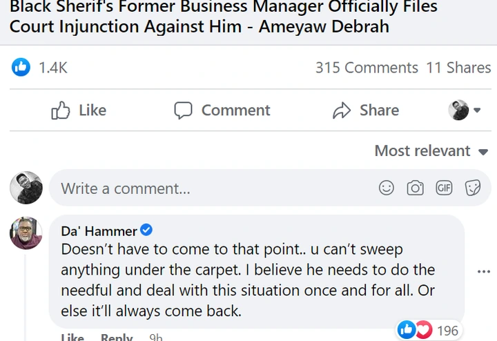 Hammer's Comments