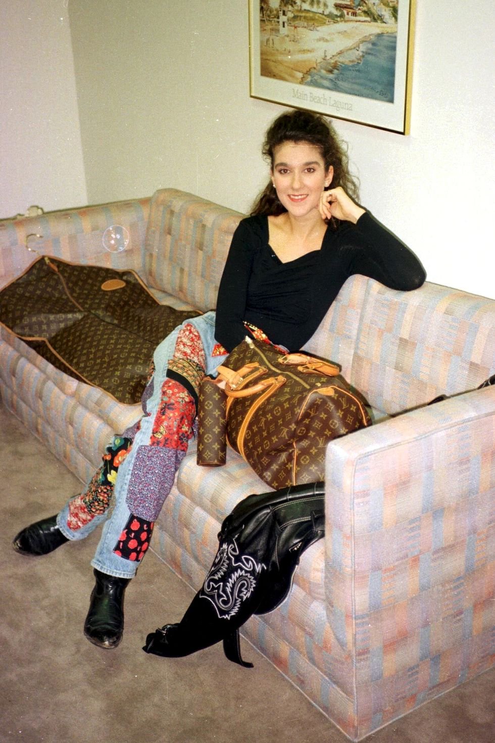 Celine Dion and Rene Angelil In Los Angeles, United States In March 1990-