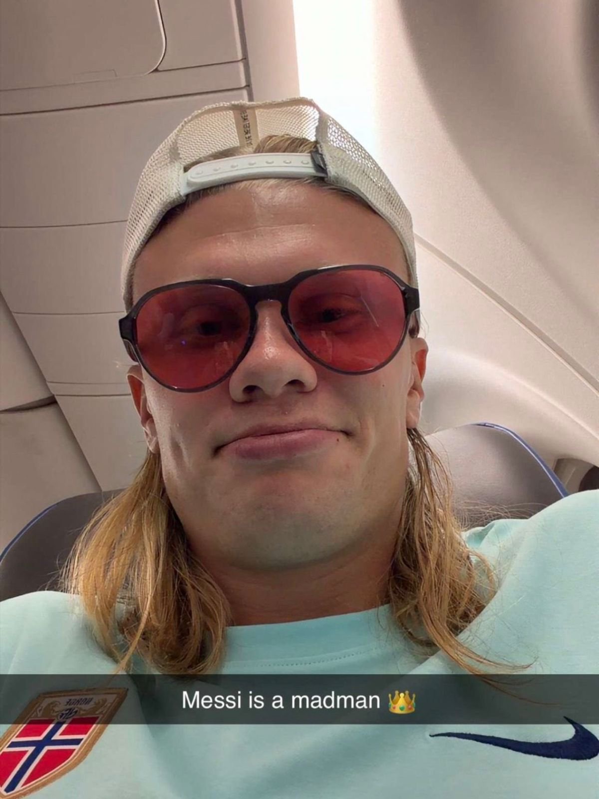 Erling Haaland has sent a Lionel Messi message