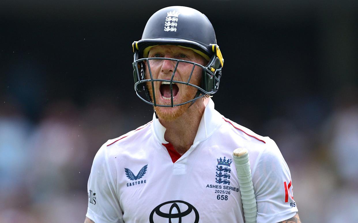 Ben Stokes screams at himself