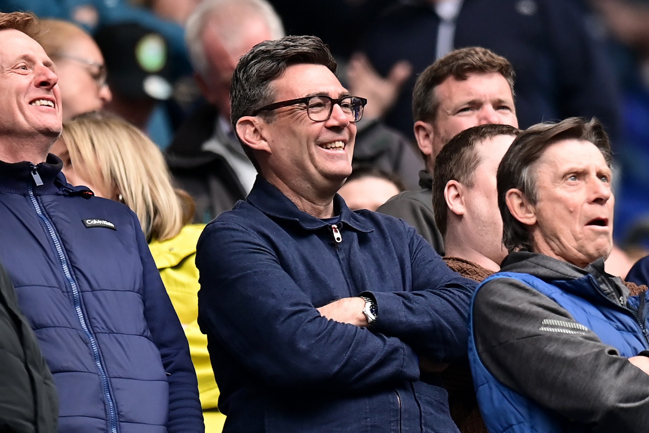 Andy Burnham at a football match