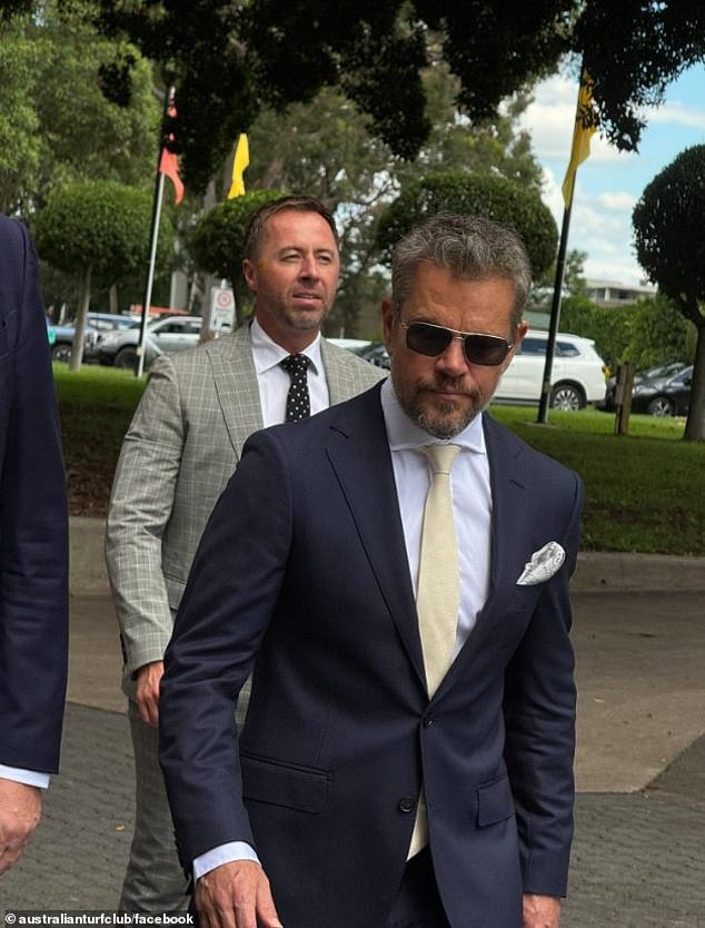 Damon (pictured at the Slipper) has been building a connection to Aussie horse racing in recent years