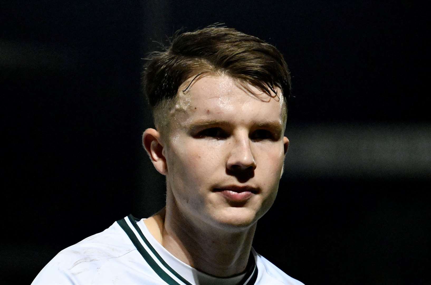 Harrison Pont - netted on his Faversham Strike Force debut in a 4-0 win at basement boys Erith & Belvedere. Picture: Barry Goodwin