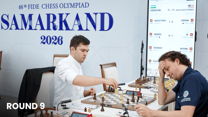 Uzbekistan Beats U.S. To Take Sole Lead; Chinese Women Lead By 2 Points