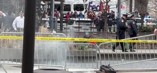 A person set themselves on fire outside of the courthouse where Trump is standing trial
