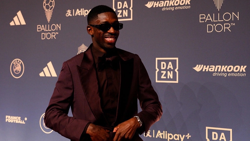 Unseen footage from Ballon d'Or shows what Ousmane Dembele did seconds after Harry Kane won award