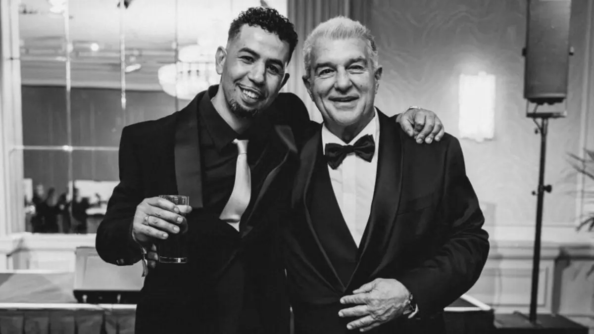 Mounir Nasraoui e Joan Laporta