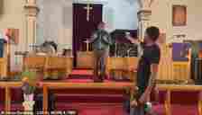 Bernard Polite, 26, of Braddock, Pennsylvania, was charged after he entered the church and attempted to shoot pastor Glenn Germany as he delivered his weekly address at Jesus' Dwelling Place Church