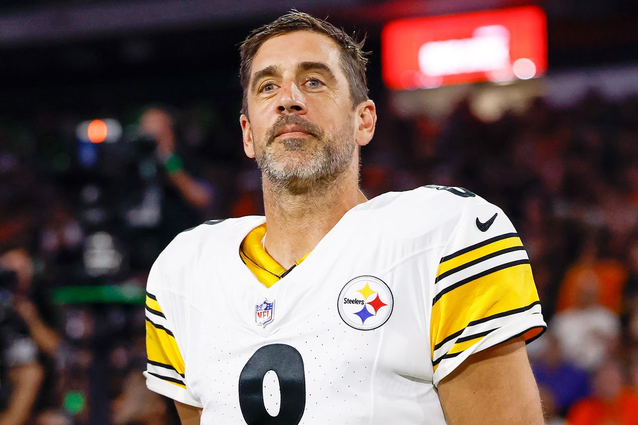 Aaron Rodgers on Oct. 1Credit: Lauren Leigh Bacho/Getty