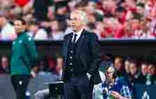 head coach Carlo Ancelloti of Real Madrid during the UEFA Champions League semi-final first leg match between FC Bayern München and Real Madrid at ...