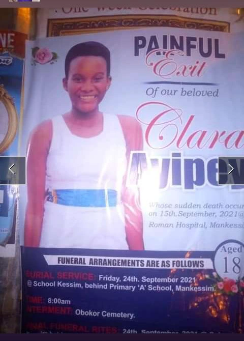 Tears flow as family announces the burial date of Clara; a final year SHS student