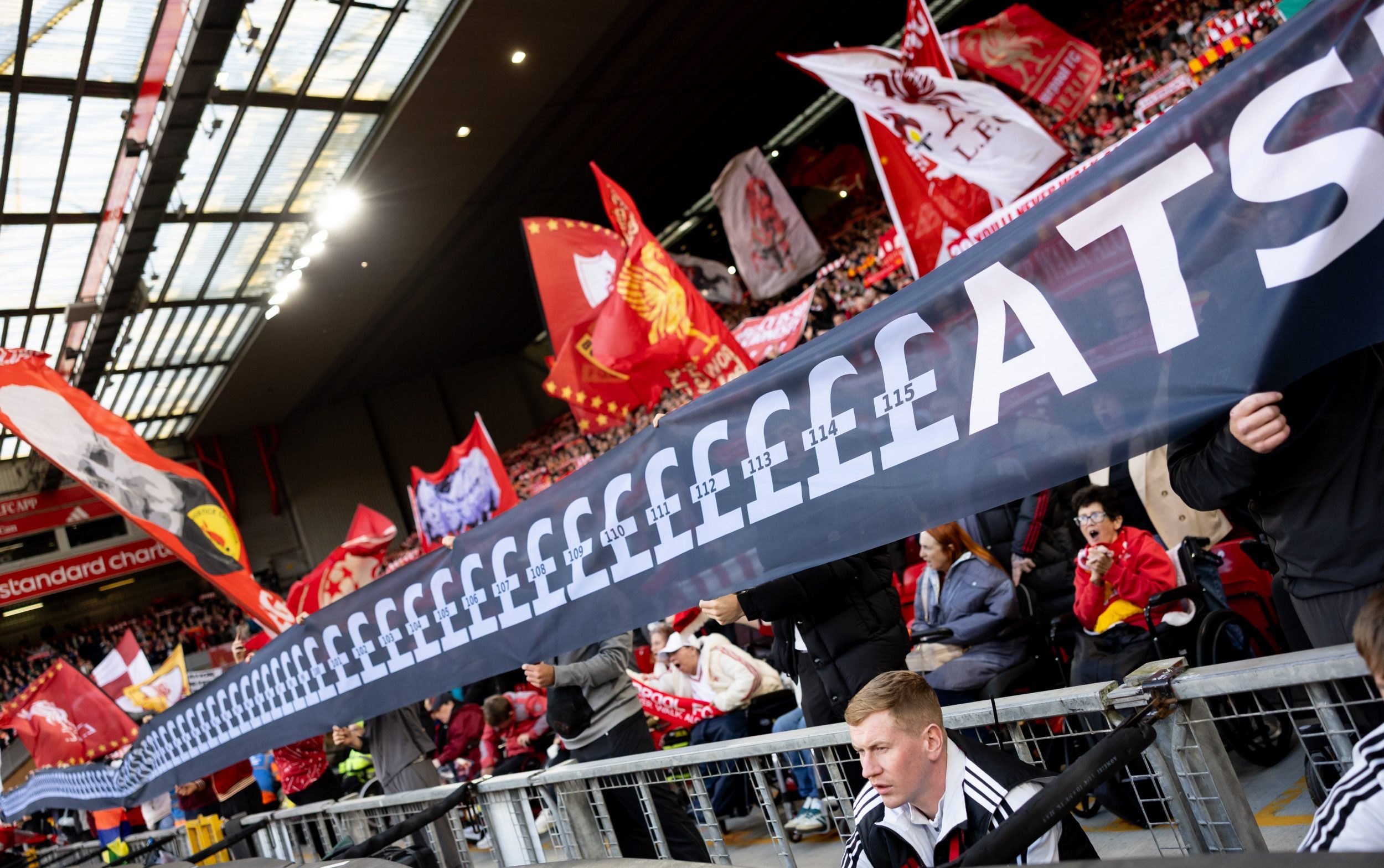 Liverpool fans made their feelings clear when they played Man City